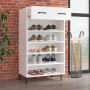 Mueble zapatero de madera contrachapada blanco 60x35x105 cm en Zapateros y organizadores de calzado | Comprar online en Foru.es