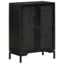 Aparador de hierro y madera maciza de mango negro 55x30x77 cm de vidaXL, Aparadores - Ref: Foro24-351645, Precio: 121,05 €, D...