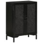 Aparador de hierro y madera maciza de mango negro 55x30x77 cm de vidaXL, Aparadores - Ref: Foro24-351645, Precio: 121,05 €, D...