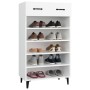 Mueble zapatero de madera contrachapada blanco 60x35x105 cm en Zapateros y organizadores de calzado | Comprar online en Foru.es