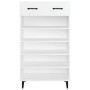 Mueble zapatero de madera contrachapada blanco 60x35x105 cm en Zapateros y organizadores de calzado | Comprar online en Foru.es