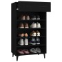 Mueble zapatero de madera contrachapada negro 60x35x105 cm en Zapateros y organizadores de calzado | Comprar online en Foru.es