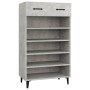 Mueble zapatero madera contrachapada gris hormigón 60x35x105 cm en Zapateros y organizadores de calzado | Comprar online en Foru