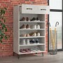 Mueble zapatero madera contrachapada gris hormigón 60x35x105 cm en Zapateros y organizadores de calzado | Comprar online en Foru