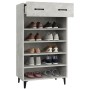 Mueble zapatero madera contrachapada gris hormigón 60x35x105 cm en Zapateros y organizadores de calzado | Comprar online en Foru