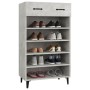 Mueble zapatero madera contrachapada gris hormigón 60x35x105 cm en Zapateros y organizadores de calzado | Comprar online en Foru