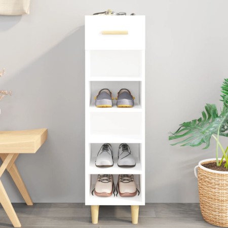 Mueble zapatero de madera contrachapada blanco 30x35x105 cm en Zapateros y organizadores de calzado | Comprar online en Foru.es
