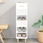 Mueble zapatero de madera contrachapada blanco 30x35x105 cm en Zapateros y organizadores de calzado | Comprar online en Foru.es