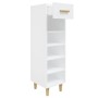 Mueble zapatero de madera contrachapada blanco 30x35x105 cm en Zapateros y organizadores de calzado | Comprar online en Foru.es