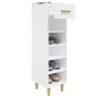 Mueble zapatero de madera contrachapada blanco 30x35x105 cm en Zapateros y organizadores de calzado | Comprar online en Foru.es