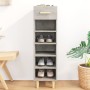 Mueble zapatero madera contrachapada gris hormigón 30x35x105 cm en Zapateros y organizadores de calzado | Comprar online en Foru