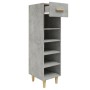 Mueble zapatero madera contrachapada gris hormigón 30x35x105 cm en Zapateros y organizadores de calzado | Comprar online en Foru