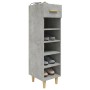 Mueble zapatero madera contrachapada gris hormigón 30x35x105 cm en Zapateros y organizadores de calzado | Comprar online en Foru