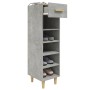 Mueble zapatero madera contrachapada gris hormigón 30x35x105 cm en Zapateros y organizadores de calzado | Comprar online en Foru