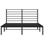 Estructura de cama con cabecero metal negro 135x190 cm de vidaXL, Camas y somieres - Ref: Foro24-352318, Precio: 99,38 €, Des...