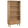 Estantería con 2 cajones OTTA madera maciza de pino marrón de vidaXL, Librerías y estanterías - Ref: Foro24-351303, Precio: 2...