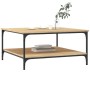 Mesa de centro madera de ingeniería roble Sonoma 80x80x40 cm de vidaXL, Mesas de centro - Ref: Foro24-832839, Precio: 53,36 €...