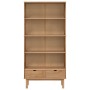 Estantería con 2 cajones OTTA madera maciza de pino marrón de vidaXL, Librerías y estanterías - Ref: Foro24-351303, Precio: 2...