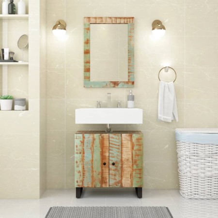Mueble de lavabo madera reciclada madera ingeniería 62x33x58 cm de vidaXL, Muebles de baño - Ref: Foro24-351988, Precio: 90,3...