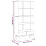 Estantería con 2 cajones OTTA madera maciza de pino marrón de vidaXL, Librerías y estanterías - Ref: Foro24-351303, Precio: 2...