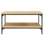 Mesa de centro madera de ingeniería roble Sonoma 80x80x40 cm de vidaXL, Mesas de centro - Ref: Foro24-832839, Precio: 53,36 €...