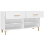 Mueble zapatero de madera contrachapada blanco 102x35x55 cm en Zapateros y organizadores de calzado | Comprar online en Foru.es