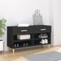 Mueble zapatero de madera contrachapada negro 102x35x55 cm en Zapateros y organizadores de calzado | Comprar online en Foru.es