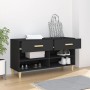 Mueble zapatero de madera contrachapada negro 102x35x55 cm en Zapateros y organizadores de calzado | Comprar online en Foru.es