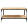 Mesa de centro madera de ingeniería roble Sonoma 80x80x40 cm de vidaXL, Mesas de centro - Ref: Foro24-832839, Precio: 53,36 €...