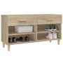 Mueble zapatero madera contrachapada roble Sonoma 102x35x55 cm en Zapateros y organizadores de calzado | Comprar online en Foru.