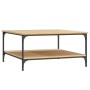 Mesa de centro madera de ingeniería roble Sonoma 80x80x40 cm de vidaXL, Mesas de centro - Ref: Foro24-832839, Precio: 53,36 €...