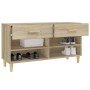 Mueble zapatero madera contrachapada roble Sonoma 102x35x55 cm en Zapateros y organizadores de calzado | Comprar online en Foru.