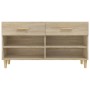 Mueble zapatero madera contrachapada roble Sonoma 102x35x55 cm en Zapateros y organizadores de calzado | Comprar online en Foru.