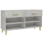 Mueble zapatero madera contrachapada gris hormigón 102x35x55 cm en Zapateros y organizadores de calzado | Comprar online en Foru