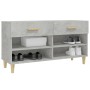 Mueble zapatero madera contrachapada gris hormigón 102x35x55 cm en Zapateros y organizadores de calzado | Comprar online en Foru