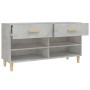 Mueble zapatero madera contrachapada gris hormigón 102x35x55 cm en Zapateros y organizadores de calzado | Comprar online en Foru