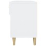 Mueble zapatero madera contrachapada blanco brillo 102x35x55 cm en Zapateros y organizadores de calzado | Comprar online en Foru