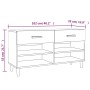 Mueble zapatero madera contrachapada blanco brillo 102x35x55 cm en Zapateros y organizadores de calzado | Comprar online en Foru