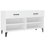 Mueble zapatero madera contrachapada blanco 102x35x55 cm en Zapateros y organizadores de calzado | Comprar online en Foru.es