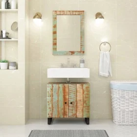 Glass and recycled solid wood mirror 70x50 cm by vidaXL, Mirrors - Ref: Foro24-351984, Price: 79,41 €, Discount: %