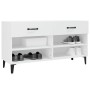Mueble zapatero madera contrachapada blanco 102x35x55 cm en Zapateros y organizadores de calzado | Comprar online en Foru.es