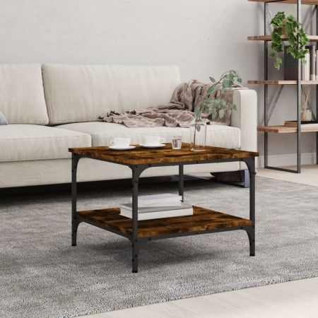 Mesa de centro madera de ingeniería roble ahumado 55x55x40 cm de vidaXL, Mesas de centro - Ref: Foro24-832830, Precio: 42,22 ...