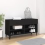 Mueble zapatero de madera contrachapada negro 102x35x55 cm en Zapateros y organizadores de calzado | Comprar online en Foru.es