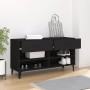 Mueble zapatero de madera contrachapada negro 102x35x55 cm en Zapateros y organizadores de calzado | Comprar online en Foru.es