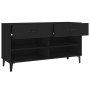 Mueble zapatero de madera contrachapada negro 102x35x55 cm en Zapateros y organizadores de calzado | Comprar online en Foru.es