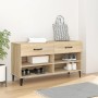 Mueble zapatero madera contrachapada roble Sonoma 102x35x55 cm en Zapateros y organizadores de calzado | Comprar online en Foru.