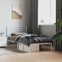 Estructura de cama de metal con cabecero blanco 100x190 cm de vidaXL, Camas y somieres - Ref: Foro24-352362, Precio: 68,01 €,...