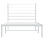 Estructura de cama de metal con cabecero blanco 100x190 cm de vidaXL, Camas y somieres - Ref: Foro24-352362, Precio: 68,01 €,...