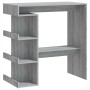 Mesa bar estante almacenaje gris Sonoma 100x50x101,5 cm en Mesas de comedor | Comprar online en Foru.es