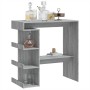 Mesa bar estante almacenaje gris Sonoma 100x50x101,5 cm en Mesas de comedor | Comprar online en Foru.es
